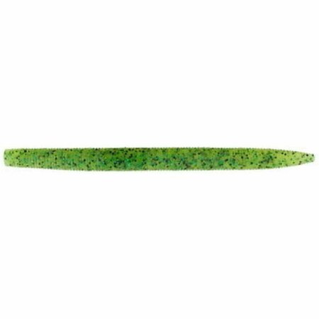GOOGAN BAITS 4 in. Chartreuse Pepper Lunker Log Fishing Lure with Green Fleck, 9PK GLL-4-CPG